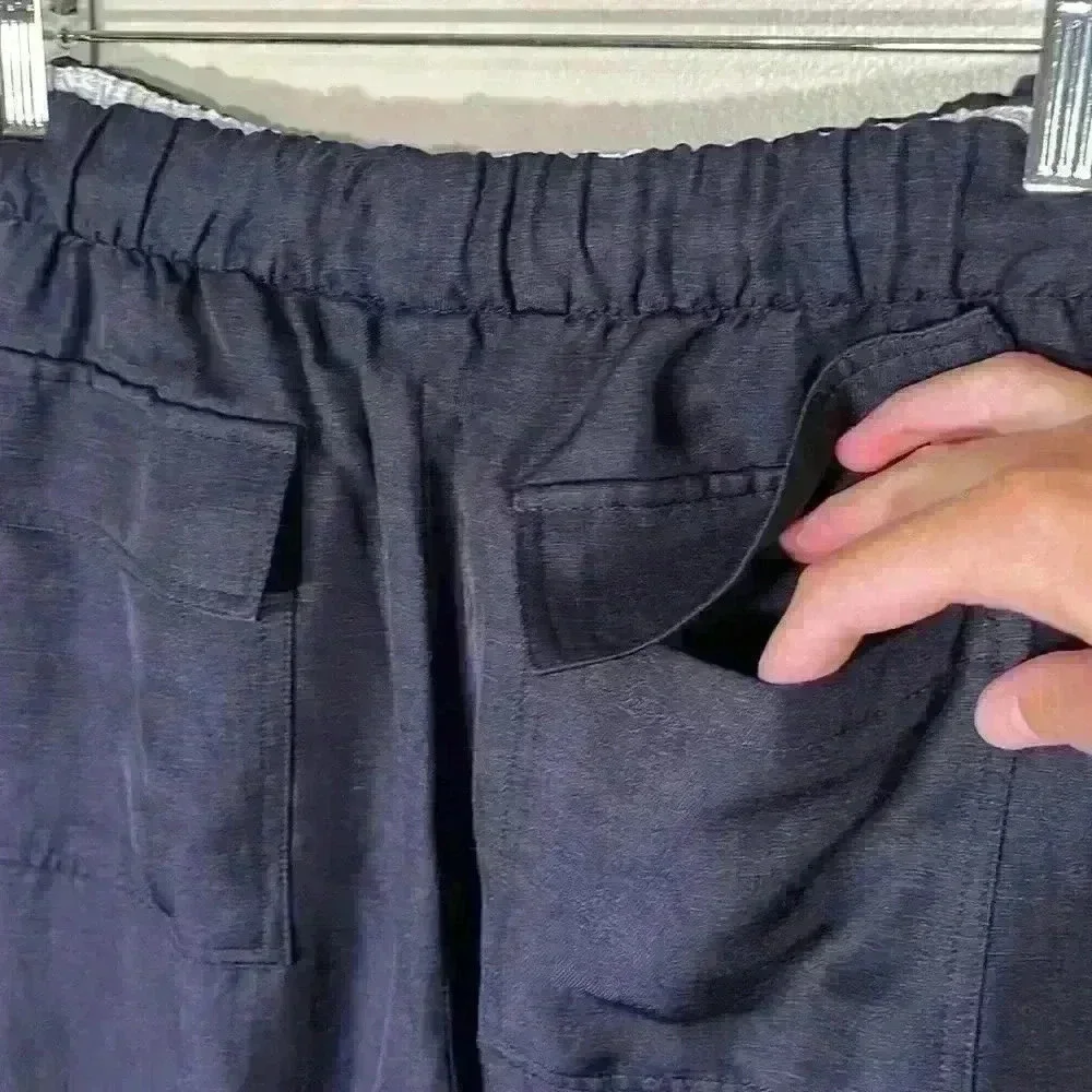 Zara navy linen